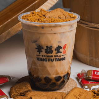 32. Biscoff Cookie Milk Tea Boba